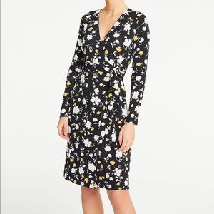 Anne Taylor navy blue tie dress